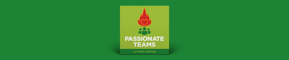 Grüner Banner mit Passionate Teams Logo