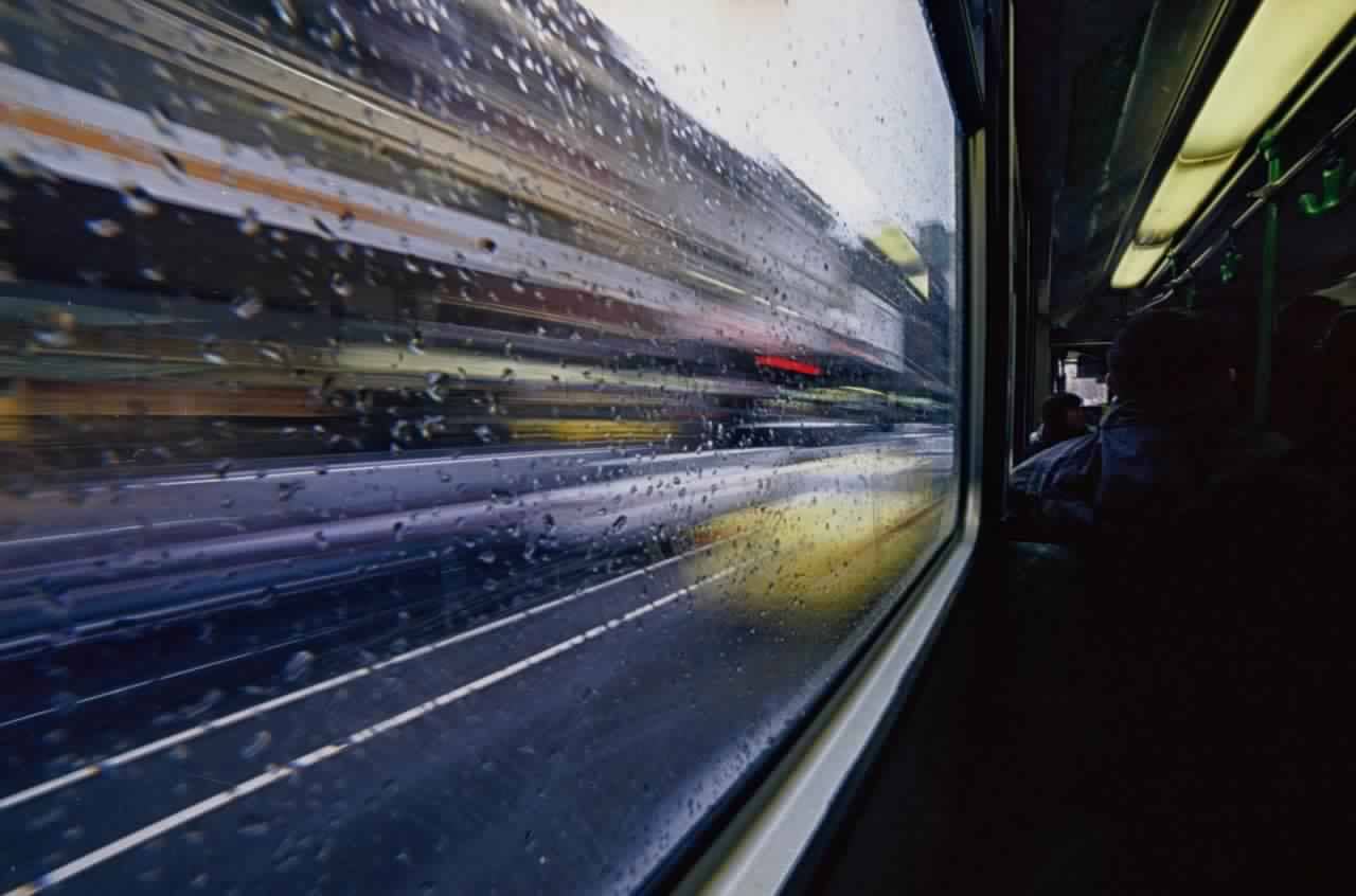 Fensterscheibe im Zug