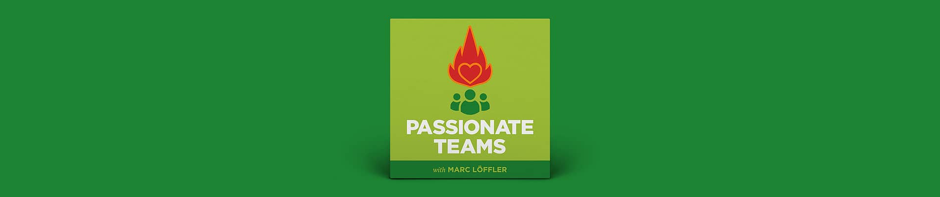 Grüner Banner mit Passionate Teams Logo